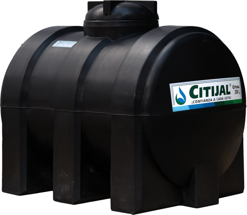 Tanque Horizontal Negro 200 L