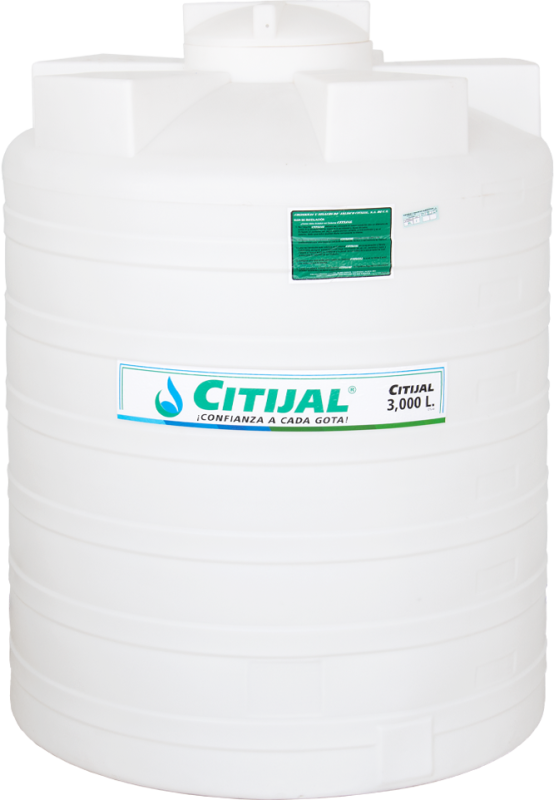 Cisterna Vertical Boca Central con Hombros 3000 L